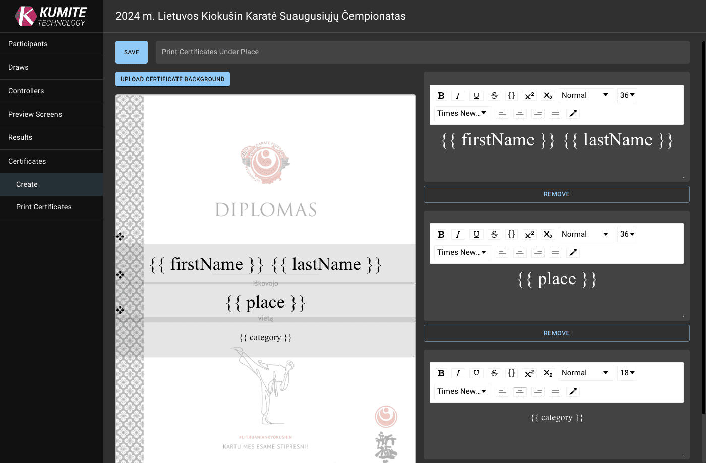 Create Certificate Template