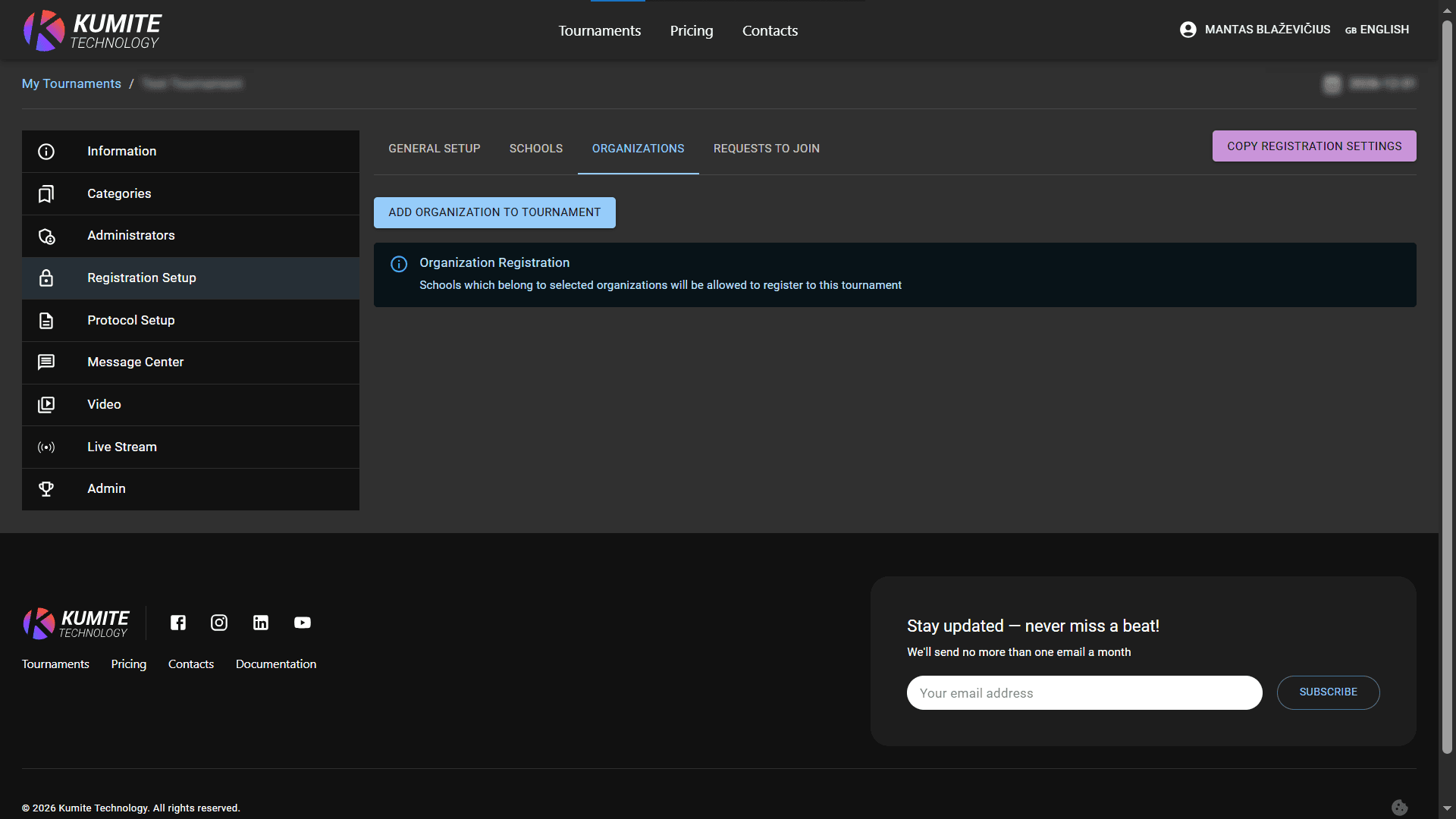 Add Organizations