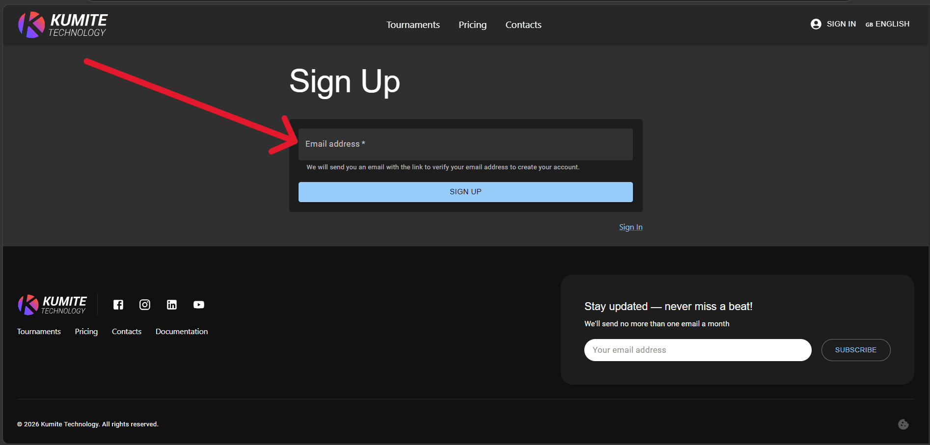Sign Up