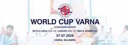 World Cup Varna 2026 for juniors 14-15 yo, juniors 16-17 yo, and cadets 18-21 yo
